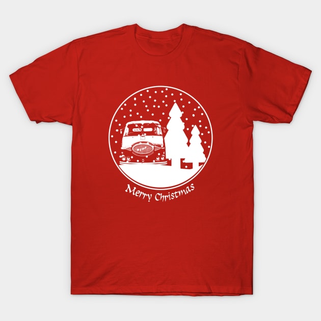 ERF KV 1950s British classic lorry Christmas snow globe T-Shirt by soitwouldseem